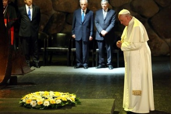 Papa Francesco al memoriale di Yad Vashem